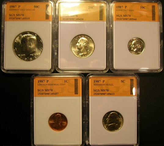 1987-P-Year-Set---Sgs-Graded-MS-70---What-A-Joke